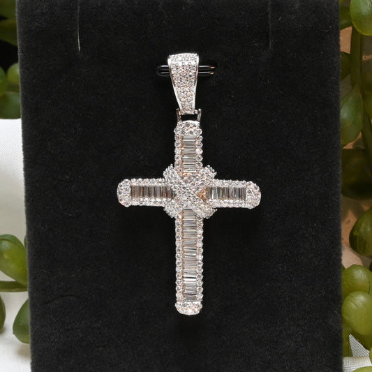 Blessed + Brilliant · Moissanite Cross Pendant · 2.40ct · Sterling Silver