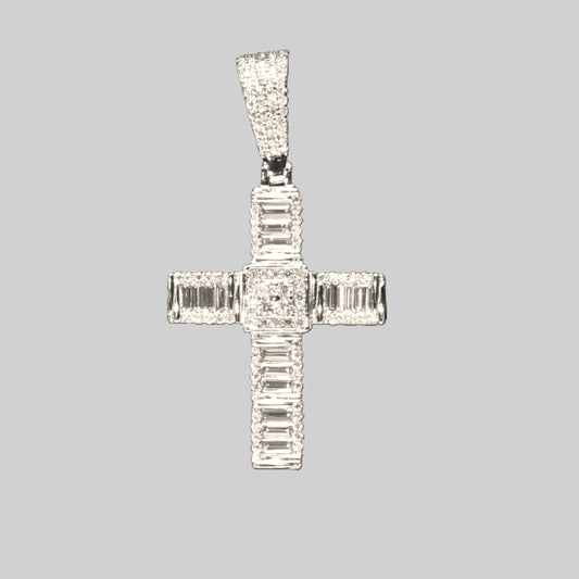 Blessed + Brilliant · Moissanite Cross Pendant · 1.69ct · Sterling Silver |