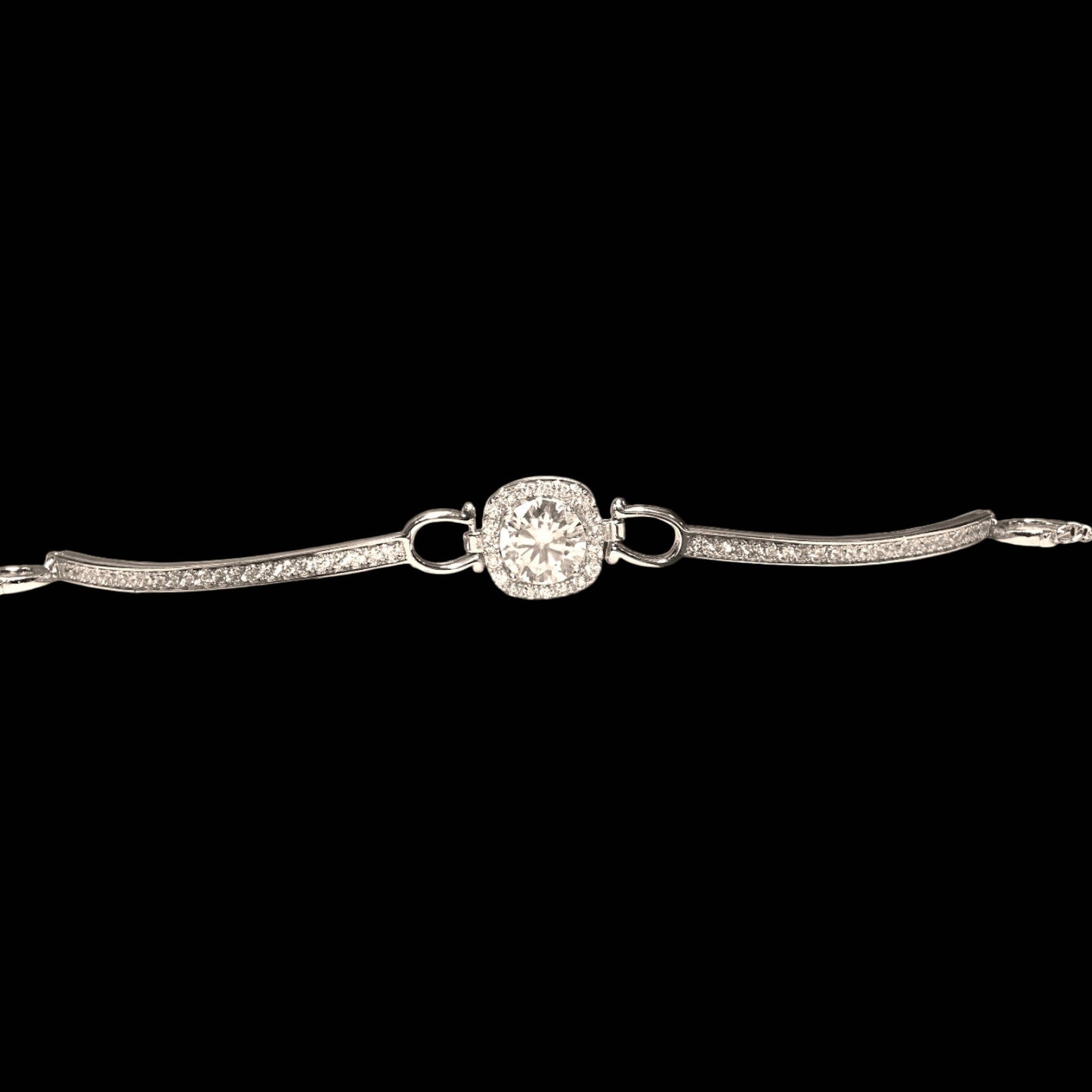 Eternal Glow · 1ct Moissanite Equestrian Bracelet · Adjustable · Sterling Silver