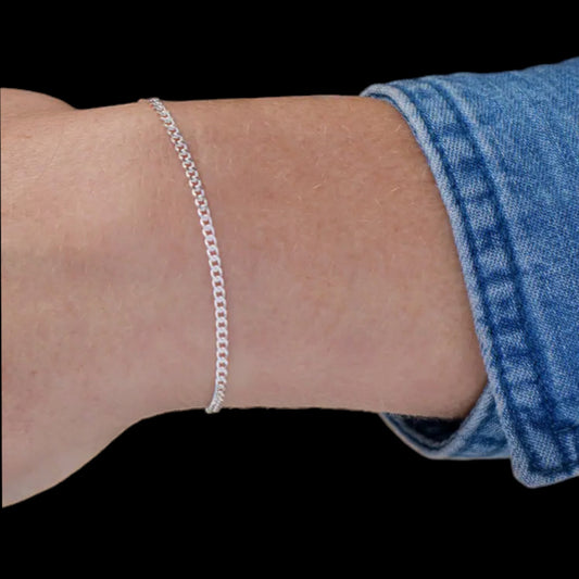 Essential Elegance · Cuban Bracelet · Sterling Silver · 7in