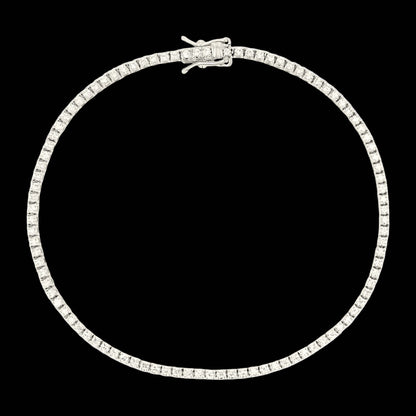 Eternal Glow · 3 mm / 7.5 in Moissanite Tennis Bracelet · 925 Sterling Silver