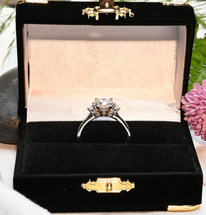 Pure Brilliance · 2ct Tapered Multi-Stone Moissanite Ring · Sterling Silver · Size 9