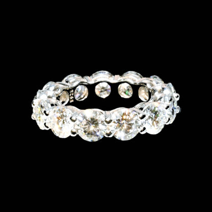 Eternal Glow · 7ct Moissanite Eternity Band · Sterling Silver · Size 5