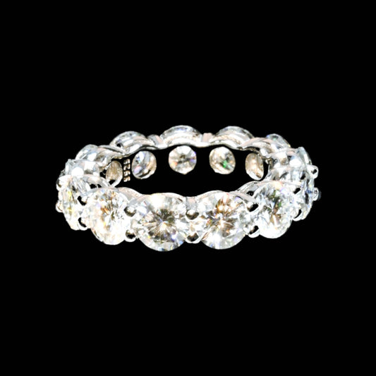 Eternal Glow · 7ct Moissanite Eternity Band · Sterling Silver · Size 5