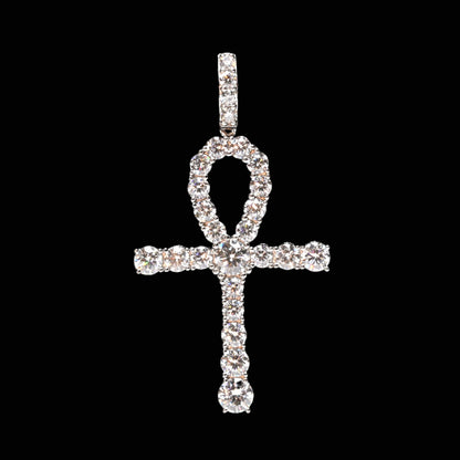 Blessed + Brilliant · Moissanite Cross Pendant · 4.88ct · 8.3mm Bale · Sterling Silver