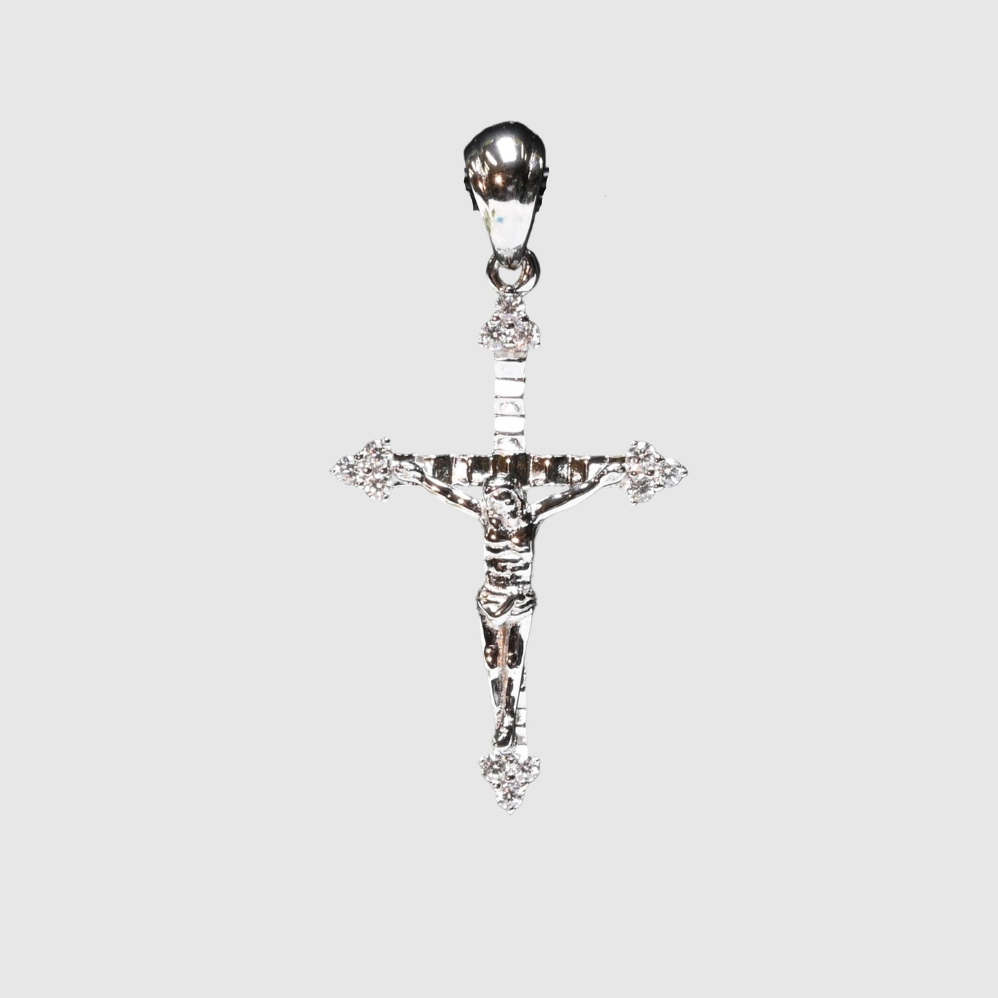 Blessed + Brilliant · Moissanite Cross Pendant with Accents · Sterling Silver