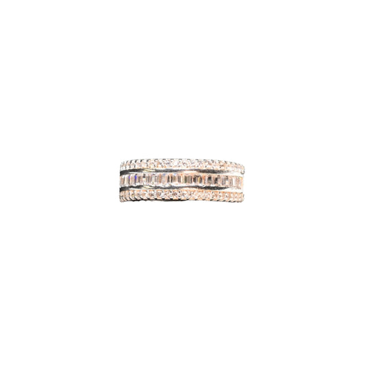 Essential Elegance · AAA CZ Row Band · Size 6 · Sterling Silver