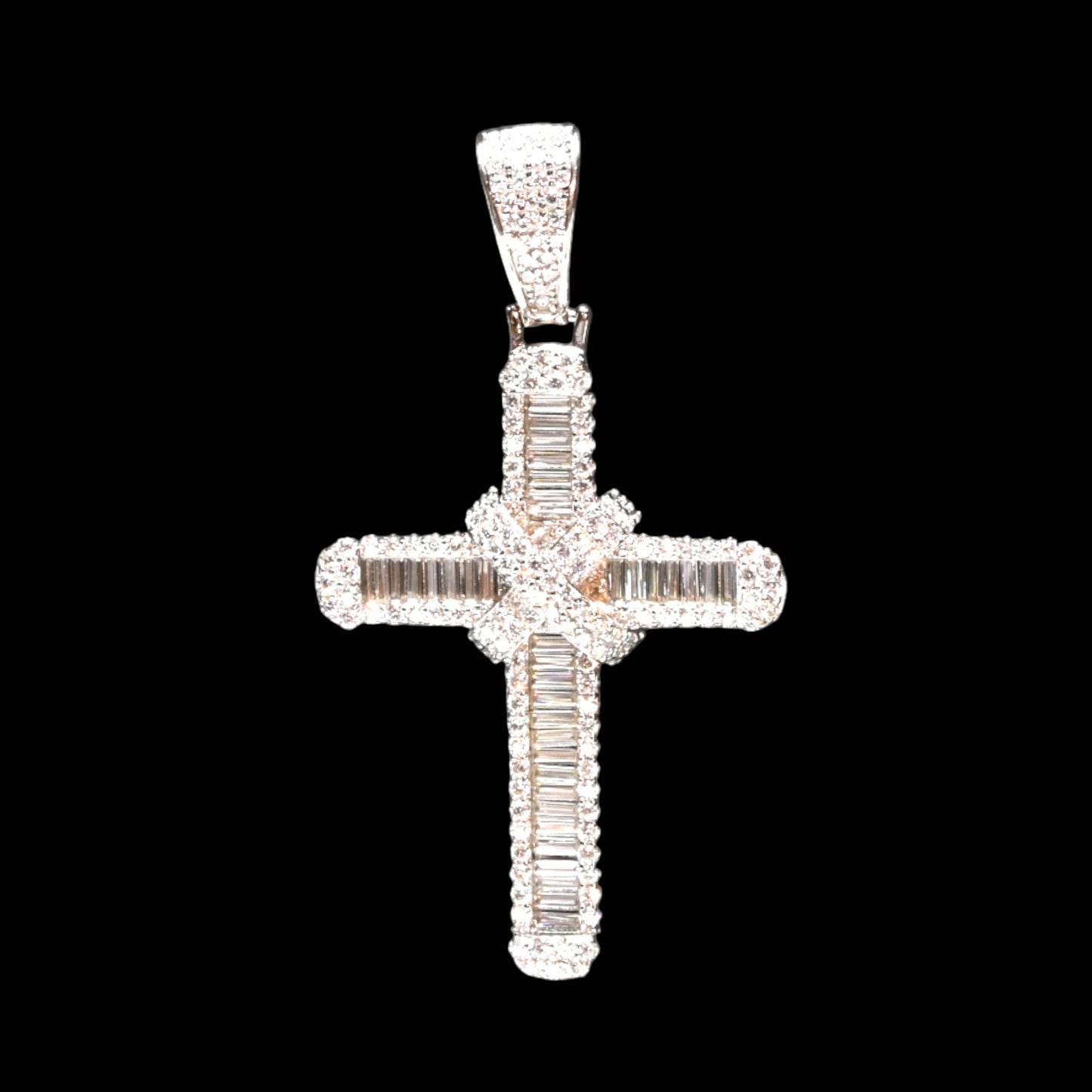 Blessed + Brilliant · Moissanite Cross Pendant · 2.40ct · Sterling Silver