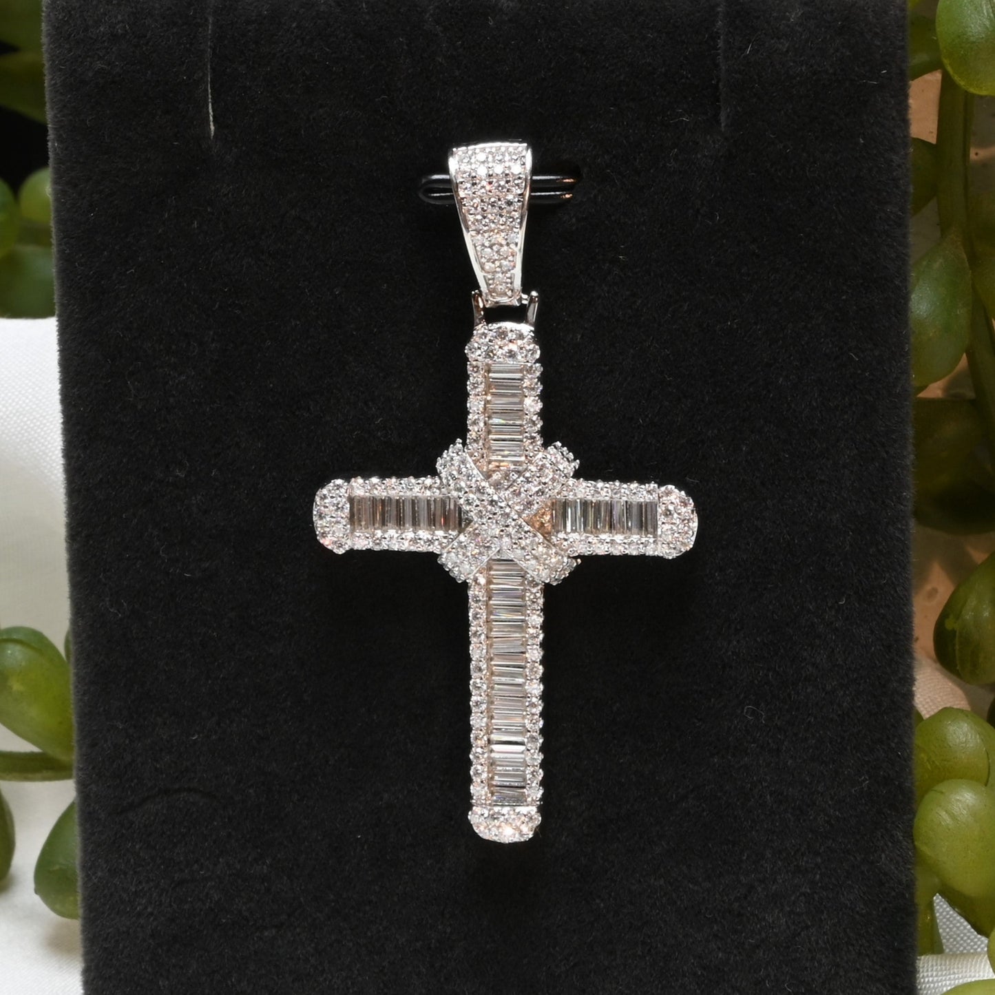 Blessed + Brilliant · Moissanite Cross Pendant · 2.40ct · Sterling Silver