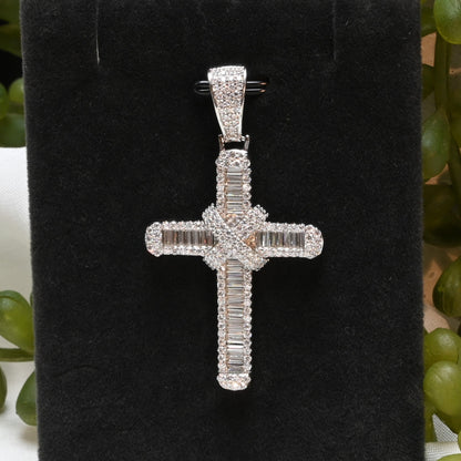 Blessed + Brilliant · Moissanite Cross Pendant · 2.40ct · Sterling Silver