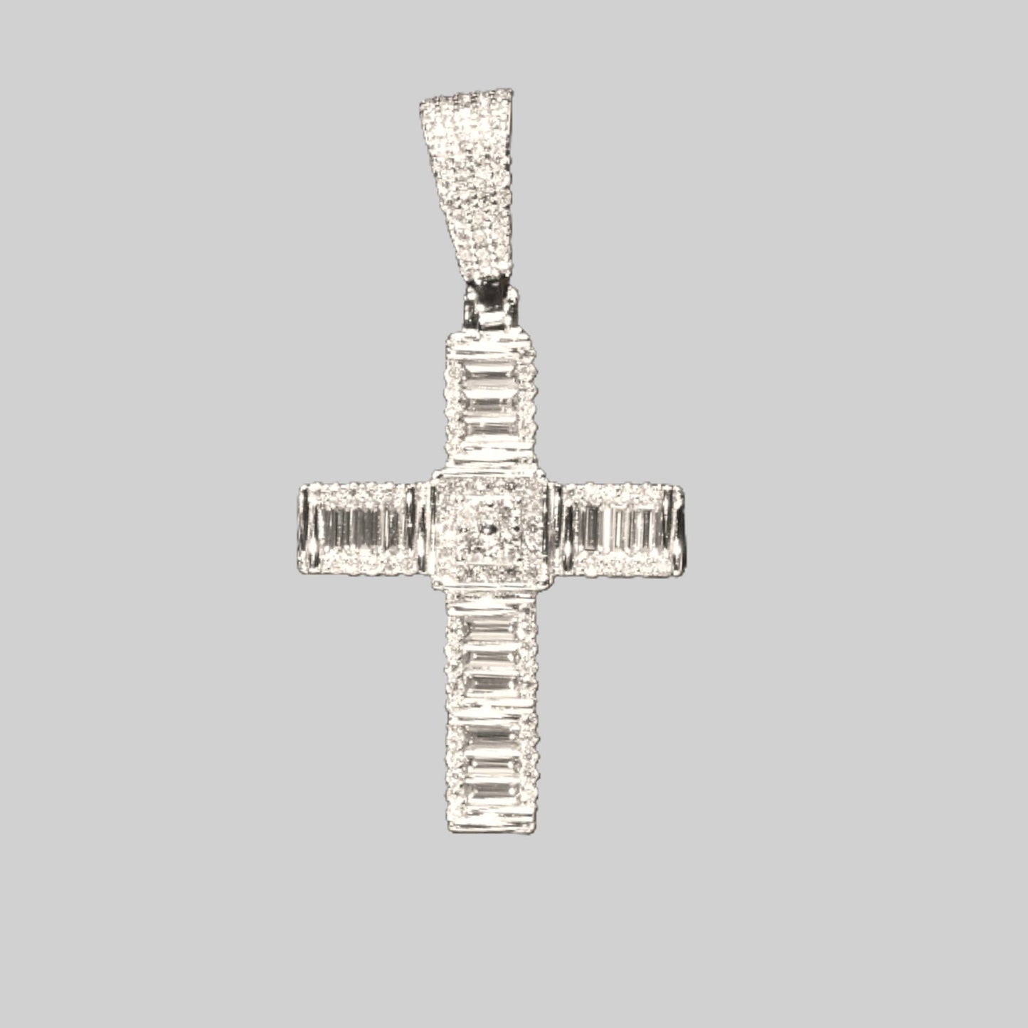 Blessed + Brilliant · Moissanite Cross Pendant · 1.69ct · Sterling Silver |