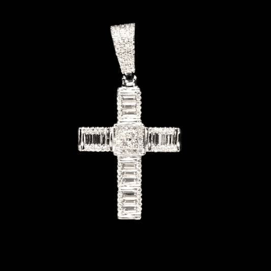 Blessed + Brilliant · Moissanite Cross Pendant · 1.69ct · Sterling Silver |