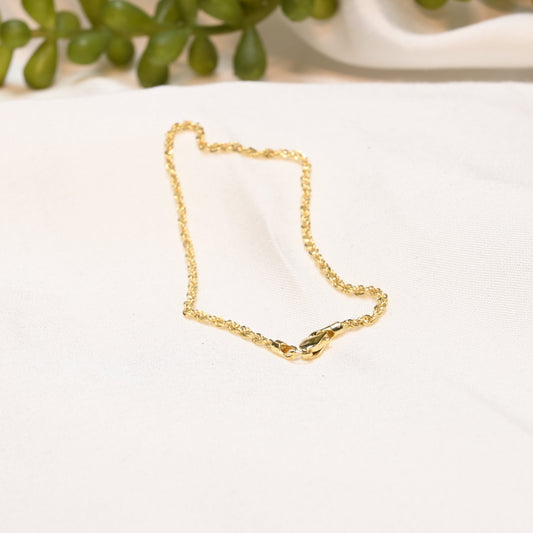 VMA Luxe Vault · Diamond-Cut Rope Bracelet · 1.5mm · 10K Solid Italian Gold · 7in
