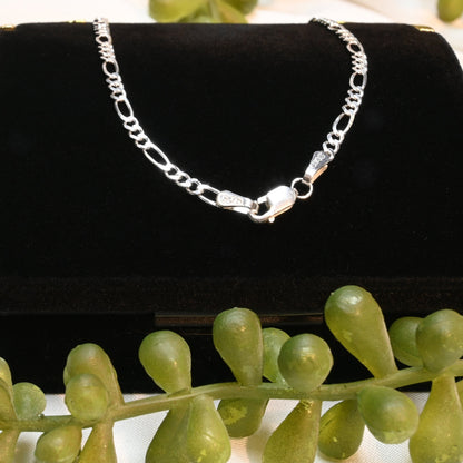 Essential Elegance · Figaro Anklet · Sterling Silver · 2mm · 10in