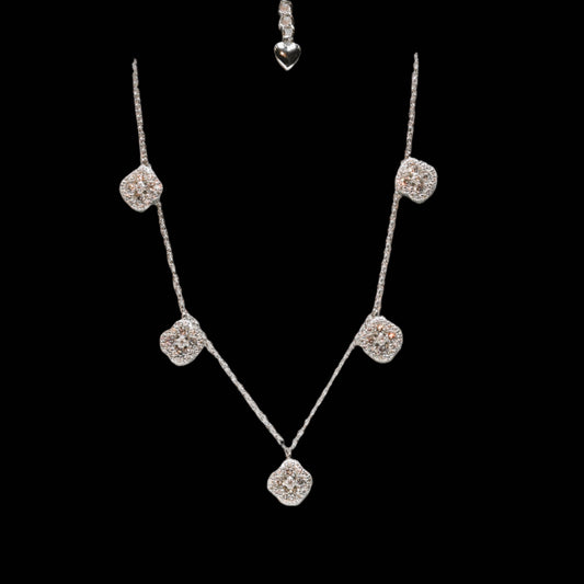 Ever-Bloom · Clover Anklet · Sterling Silver · 9–10in