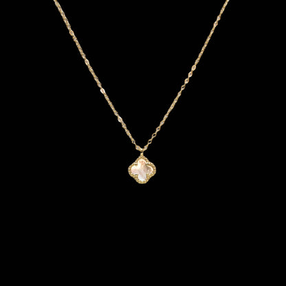 Ever-Bloom · Double-Sided Clover Necklace · Mother of Pearl · 18K Gold Over