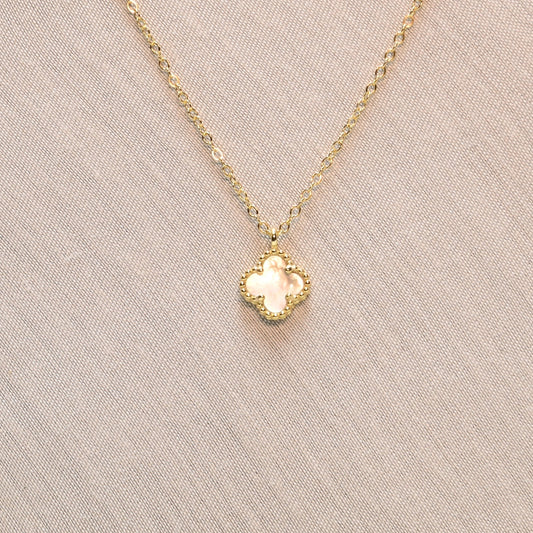 Ever-Bloom · Double-Sided Clover Necklace · Mother of Pearl · 18K Gold Over