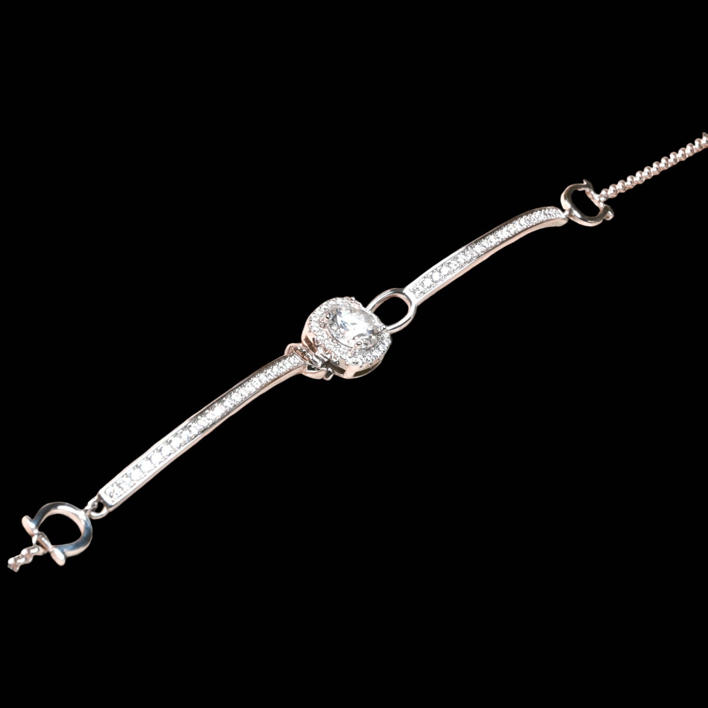 Eternal Glow · 1ct Moissanite Equestrian Bracelet · Adjustable · Sterling Silver
