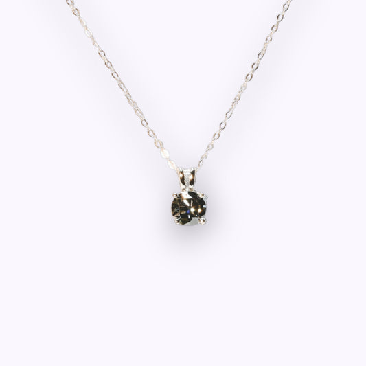 Pure Brilliance · 1ct Smokey Gray Moissanite Pendant · Sterling Silver
