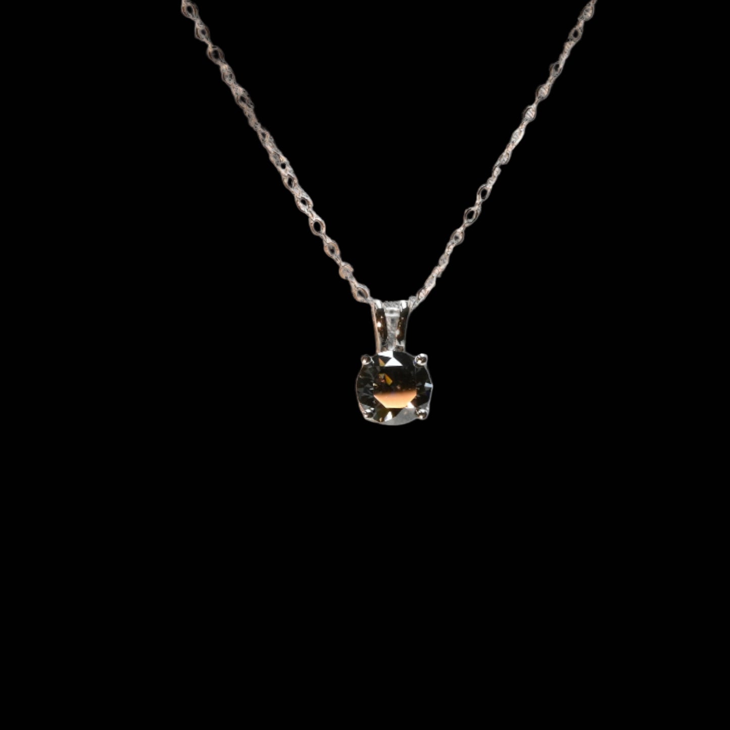 Pure Brilliance · 1ct Smokey Gray Moissanite Pendant · Sterling Silver