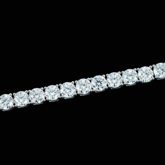 Eternal Glow · 3 mm / 7.5 in Moissanite Tennis Bracelet · 925 Sterling Silver
