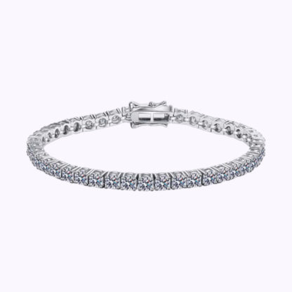 Eternal Glow · 3 mm / 7.5 in Moissanite Tennis Bracelet · 925 Sterling Silver
