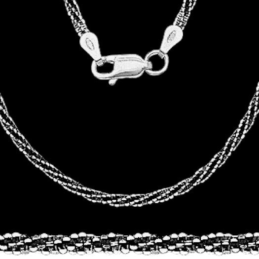 Essential Elegance · Twisted Italian Rock Anklet · Black Rhodium Over Sterling Silver · 10in