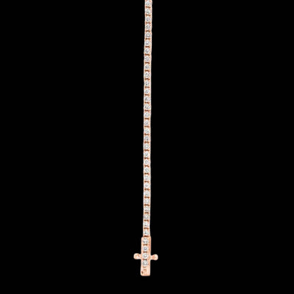 Eternal Glow · 2 mm / 6.5 in Rose Gold Moissanite Tennis Bracelet · 925 Sterling Silver